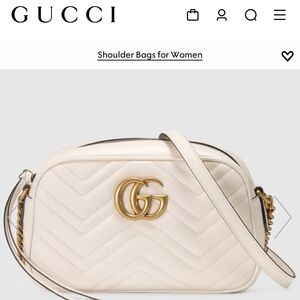 Gucci white (which is off-white) crossbody purse